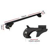 darrahopens Auto Accessories > Cross Bar Universal Car Roof Rack 1080mm Cross Bars Aluminium Black Adjustable  Car 90kgs load Carrier