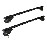 darrahopens Auto Accessories > Cross Bar Universal Car Roof Rack 1080mm Cross Bars Aluminium Black Adjustable  Car 90kgs load Carrier