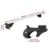 darrahopens Auto Accessories > Cross Bar Universal Car Roof Rack 1360mm Cross Bars Aluminium Silver Adjustable Car 90kgs load Carrier