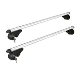 darrahopens Auto Accessories > Cross Bar Universal Car Roof Rack 1360mm Cross Bars Aluminium Silver Adjustable Car 90kgs load Carrier