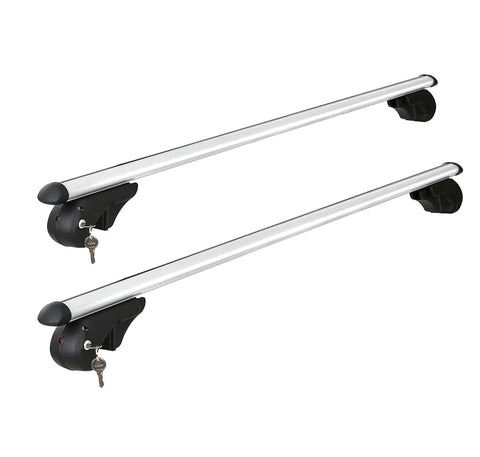 darrahopens Auto Accessories > Cross Bar Universal Car Roof Rack 1360mm Cross Bars Aluminium Silver Adjustable Car 90kgs load Carrier