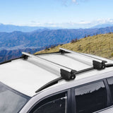 darrahopens Auto Accessories > Cross Bar Universal Car Roof Rack Cross Bars Aluminium Adjustable 111cm Silver Upgraded