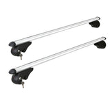 darrahopens Auto Accessories > Cross Bar Universal Car Roof Rack Cross Bars Aluminium Silver Adjustable 108cm Racks