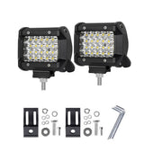 darrahopens Auto Accessories > Lights Pair 4 inch Spot LED Work Light Bar Philips Quad Row 4WD 4X4 Car Reverse Driving