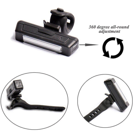 darrahopens Auto Accessories > Lights Set USB Rechargeable LED Bike Front Light headlight lamp Bar rear Tail Wide Beam