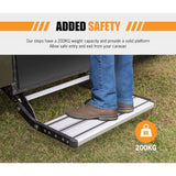 Darrahopens Auto Accessories > Tools 200KG Heavy Duty Caravan Step Folding Pull Out Portable RV Camper Trailer Tools