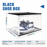Darrahopens Auto Accessories > Tools 5PC  Black Stackable Shoe Display Box Hard Acrylic Sneaker Storage Containers Case