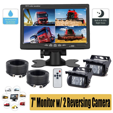 Darrahopens Auto Accessories > Tools 7 inch Monitor Reversing Camera Night Vision Car Rear View Kit For Truck Caravan