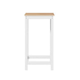 Darrahopens Auto Accessories > Tools Artiss Bar Table Ari Dining Desk High Solid Wood Kitchen Shelf Wooden White Cafe