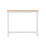 Darrahopens Auto Accessories > Tools Artiss Bar Table Ari Dining Desk High Solid Wood Kitchen Shelf Wooden White Cafe
