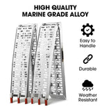 Darrahopens Auto Accessories > Tools BULLET 2.3m Aluminium Loading Ramps, 680kg Rated, for Trailer ATV Quad Bike Buggy, 2 Pieces