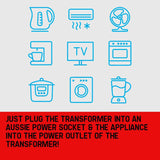 darrahopens Auto Accessories > Tools GENPOWER 1000W Step Down Transformer 240v-110v Stepdown Voltage Converter AU-US