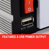 darrahopens Auto Accessories > Tools GENPOWER 300W/600W Pure Sine Wave 12V/240V Power Inverter Car Plug Caravan Boat