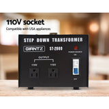 darrahopens Auto Accessories > Tools Giantz 2000 Watt Step Down Transformer