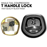 Darrahopens Auto Accessories > Tools Whale Tail T Handle Lock Latch Compression Lock Trailer Toolbox Black Chrome