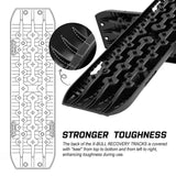 Darrahopens Auto Accessories > Winches X-BULL 2PCS Recovery Tracks Boards Snow Tracks Mud tracks 4WD With 4PC mounting bolts Black