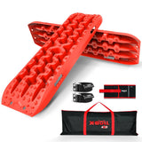 Darrahopens Auto Accessories > Winches X-BULL 2PCS Recovery Tracks Snow Mud 4WD With Carry bag 4PC mounting bolts Red