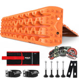 Darrahopens Auto Accessories > Winches X-BULL 2PCS Recovery Tracks Snow Tracks Mud tracks 4WD With 4PC mounting bolts Orange