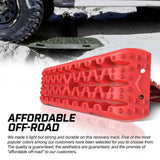 Darrahopens Auto Accessories > Winches X-BULL 2PCS Recovery Tracks Snow Tracks Mud tracks 4WD With 4PC mounting bolts Red