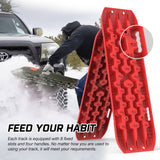 Darrahopens Auto Accessories > Winches X-BULL 2PCS Recovery Tracks Snow Tracks Mud tracks 4WD With 4PC mounting bolts Red