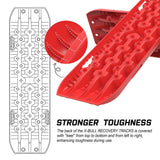 Darrahopens Auto Accessories > Winches X-BULL 2PCS Recovery Tracks Snow Tracks Mud tracks 4WD With 4PC mounting bolts Red