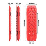 Darrahopens Auto Accessories > Winches X-BULL 2PCS Recovery Tracks Snow Tracks Mud tracks 4WD With 4PC mounting bolts Red