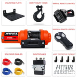 darrahopens Auto Accessories > Winches X-BULL Electric Winch 12v Synthetic Rope 4500LBS Wireless Remote ATV UTV 2041KG