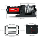 darrahopens Auto Accessories > Winches X-BULL Electric Winch 3000lbs/1360kg Wireless 12V Steel Cable ATV 4WD BOAT 4X4