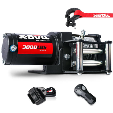 darrahopens Auto Accessories > Winches X-BULL Electric Winch 3000lbs/1360kg Wireless 12V Steel Cable ATV 4WD BOAT 4X4