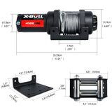 darrahopens Auto Accessories > Winches X-BULL Electric Winch 4500LBS/2041KG Steel Cable Wireless Remote Boat ATV 4WD