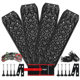 Darrahopens Auto Accessories > Winches X-BULL Recovery tracks Boards 10T 2 Pairs Sand Mud Snow With Mounting Bolts pins Black