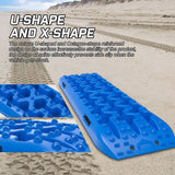 Darrahopens Auto Accessories > Winches X-BULL Recovery tracks Boards 10T 2 Pairs Sand Mud Snow With Mounting Bolts pins Blue