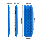 Darrahopens Auto Accessories > Winches X-BULL Recovery tracks Boards 10T 2 Pairs Sand Mud Snow With Mounting Bolts pins Blue