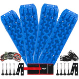 Darrahopens Auto Accessories > Winches X-BULL Recovery tracks Boards 10T 2 Pairs Sand Mud Snow With Mounting Bolts pins Blue