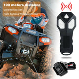 Darrahopens Auto Accessories > Winches ZESUPER 12V Winch 3500LBS Electric Winch ATV Winch Synthetic Rope Trailer BOAT