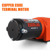 Darrahopens Auto Accessories > Winches ZESUPER Electric Winch 2500LBS/1134KG 12V 15.2M Steel Cable ATV UTV 4WD 4X4 Boat