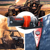 Darrahopens Auto Accessories > Winches ZESUPER Electric Winch 2500LBS/1134KG 12V 15.2M Steel Cable ATV UTV 4WD 4X4 Boat