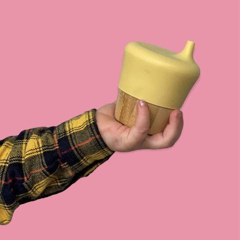 Darrahopens Baby & Kids > Baby & Kids Others 190ml bamboo cup with silicone sippy lid