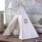 darrahopens Baby & Kids > Baby & Kids Others 5 Poles Giant Kids Teepee Tent (Natural Canvas)