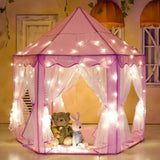 darrahopens Baby & Kids > Baby & Kids Others Princess Indoor Playhouse Toy Play Tent for Kids Toddlers with Mat Floor and Carry Bag (Pink)