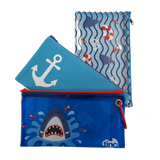 Darrahopens Baby & Kids > Baby & Kids Others Shark Set Of 3 Pvc Pencil Cases