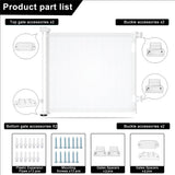 Darrahopens Baby & Kids > Gates & Playpens Retractable 1.5M Doorways Hallways Stairs Baby Gate Dog Pet Gate Indoor Outdoor Safety Gates White