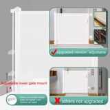 Darrahopens Baby & Kids > Gates & Playpens Retractable 1.5M Doorways Hallways Stairs Baby Gate Dog Pet Gate Indoor Outdoor Safety Gates White