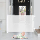 Darrahopens Baby & Kids > Gates & Playpens Retractable 1.5M Doorways Hallways Stairs Baby Gate Dog Pet Gate Indoor Outdoor Safety Gates White
