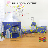 Darrahopens Baby & Kids > Kid's Furniture GOMINIMO 3 in 1 Sky Style Kids Play Tent with Carrying Bag (Blue and Yellow) GO-KT-100-LK