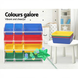 darrahopens Baby & Kids > Kid's Furniture Keezi 12 Plastic Bins Kids Toy Organiser Box Bookshelf Storage Children Rack