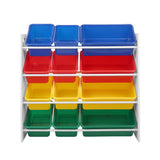 darrahopens Baby & Kids > Kid's Furniture Keezi 12 Plastic Bins Kids Toy Organiser Box Bookshelf Storage Children Rack