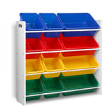 darrahopens Baby & Kids > Kid's Furniture Keezi 12 Plastic Bins Kids Toy Organiser Box Bookshelf Storage Children Rack