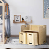 darrahopens Baby & Kids > Kid's Furniture Keezi 3 PC Nordic Kids Table Chair Set Beige Desk Activity Compact Children