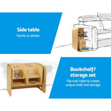 darrahopens Baby & Kids > Kid's Furniture Keezi 3 PC Nordic Kids Table Chair Set Beige Desk Activity Compact Children